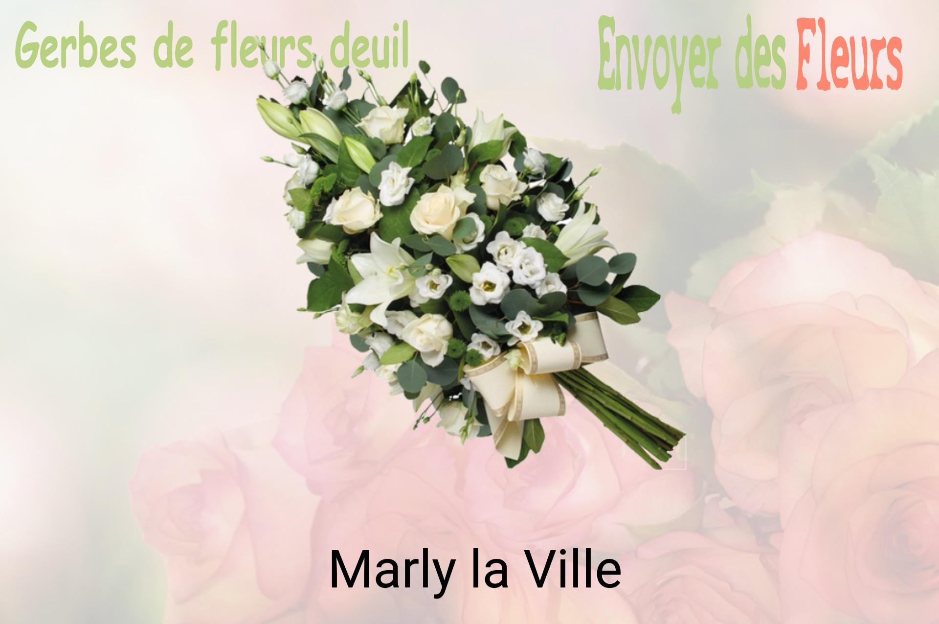 Gerbe de fleurs de deuil livrée à Marly-la-Ville